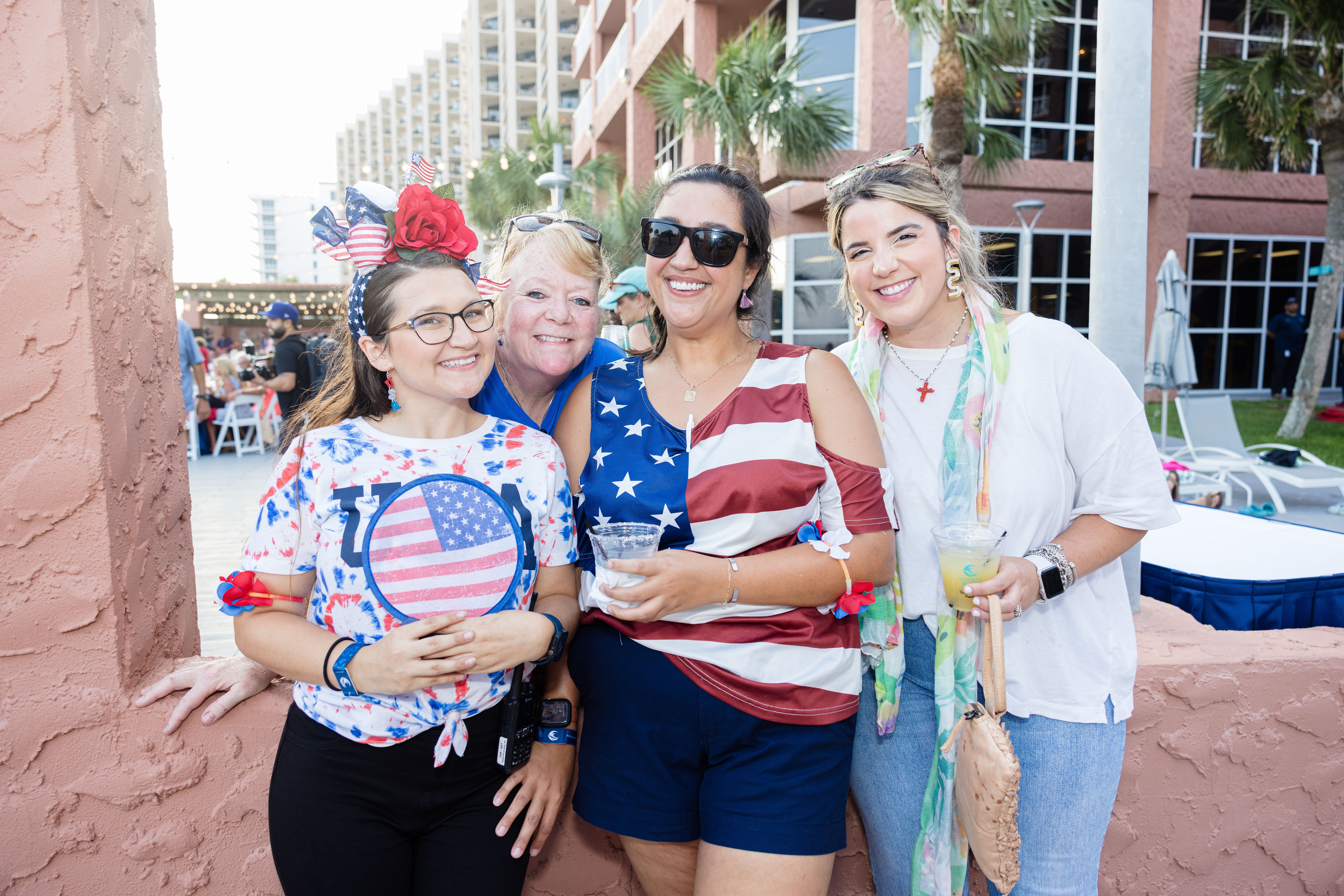 Four Team Members at Independence Day Celebration