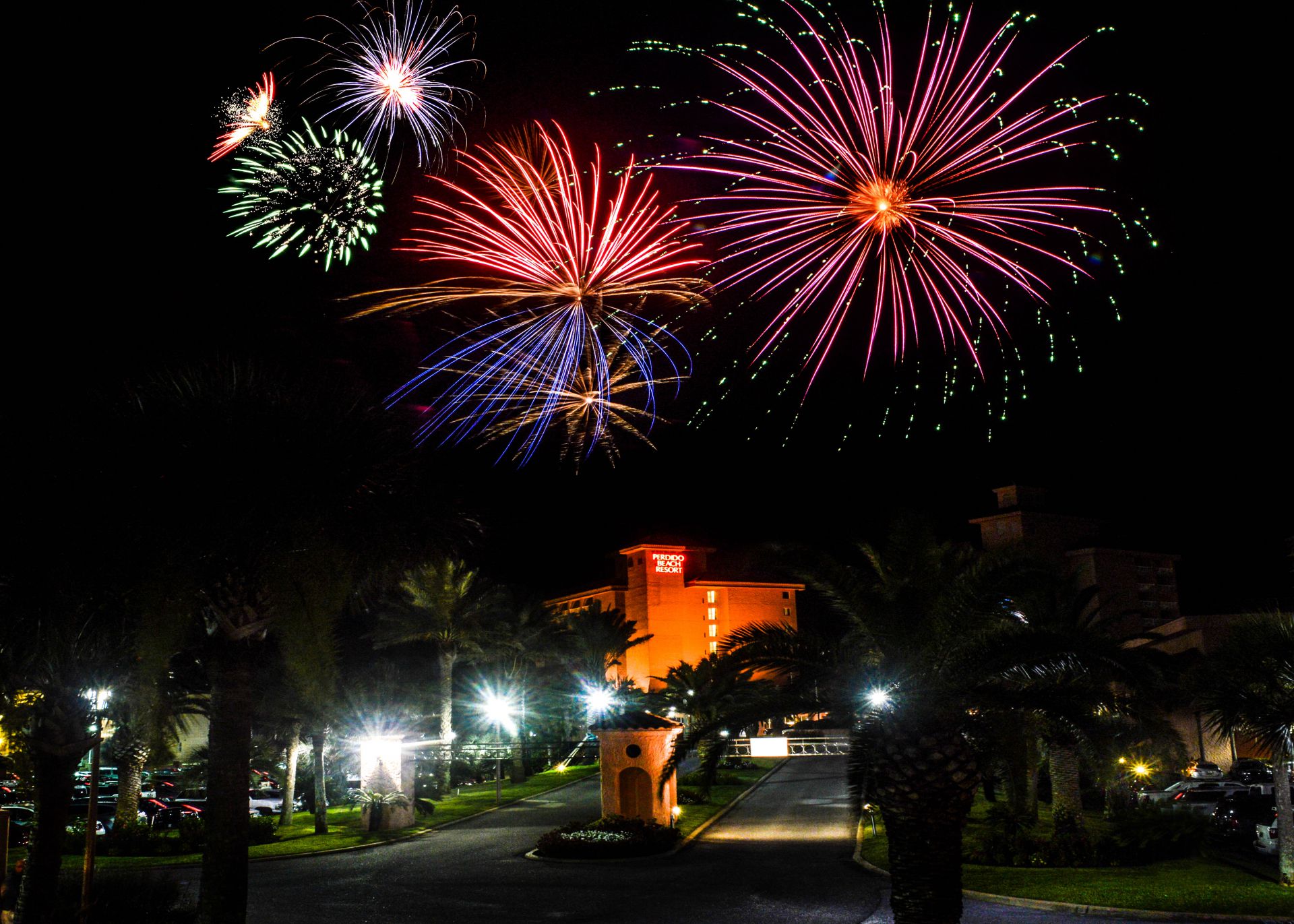Fireworks over Perdido Beach Resort