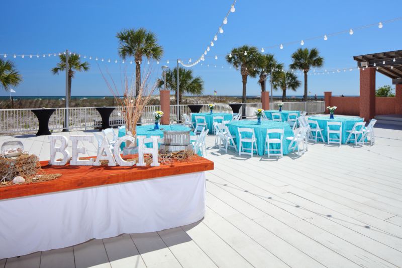 outdoor meeting venue at beach